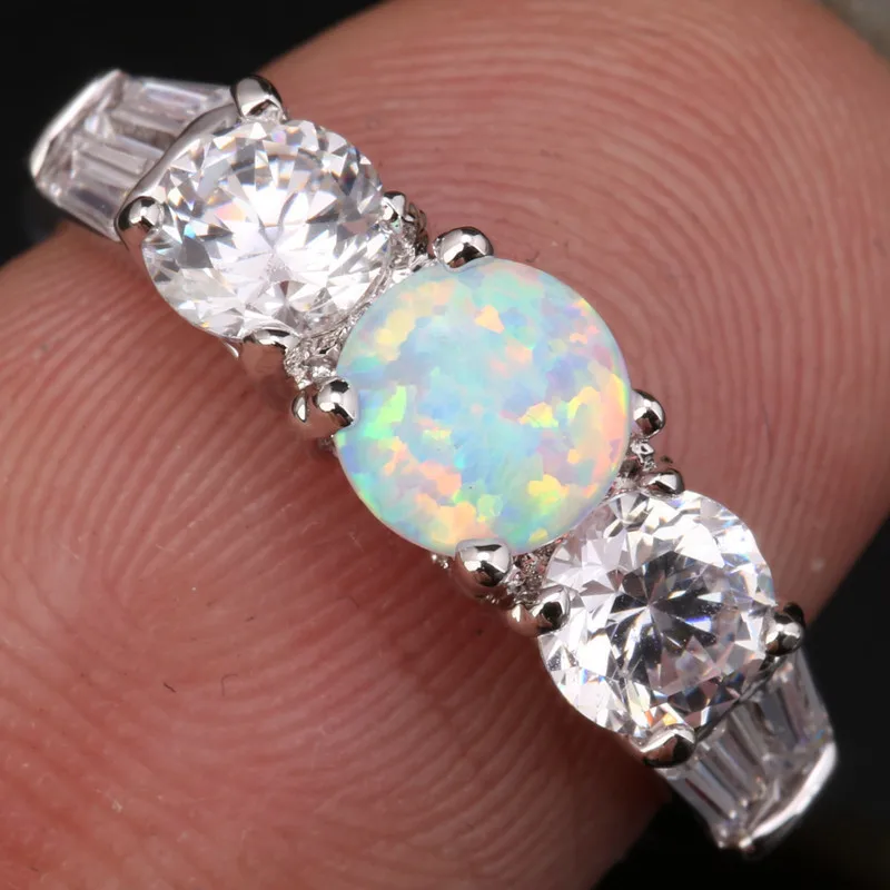 Карамельный Белый огненный опал & Красота ювелирные изделия посеребренные