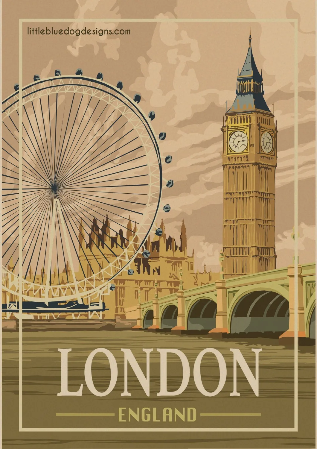 Нью Йорк Тулон Гавайи Великобритания LA LONDE DUMBO Art Travel Poster Vintage Kraft настенные