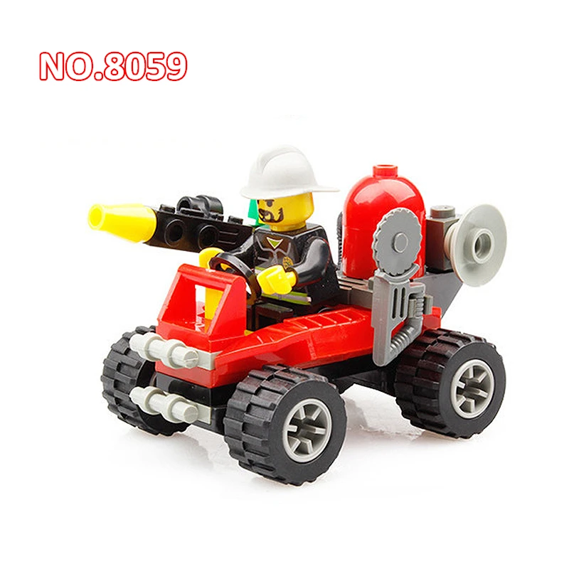 KAZI City Fire Fighting серия строительные кирпичные игрушки DIY пожарная команда грузовик