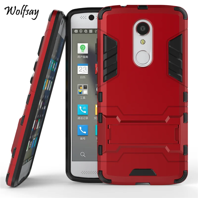 Чехол Wolfsay для ZTE Axon 7 Mini тонкий чехол в стиле робота резиновая подставка телефона