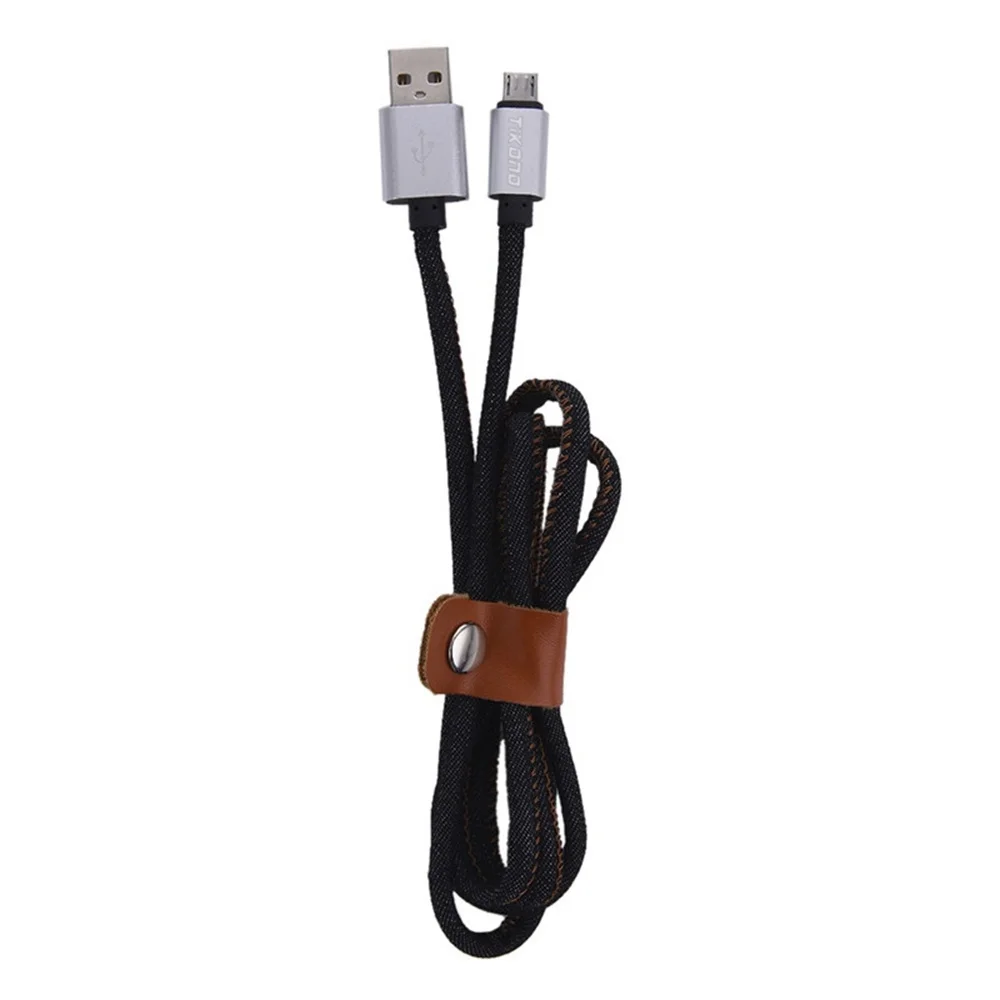Tikono Denim 100 см кабель Micro USB для мобильного телефона синхронизации данных и