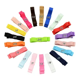 Банты MengNa детские из корсажной ленты для девочек, банты с покрытыми крокодиловыми зажимами, двухслойные бриллианты, 2 дюйма, 100 шт.партия