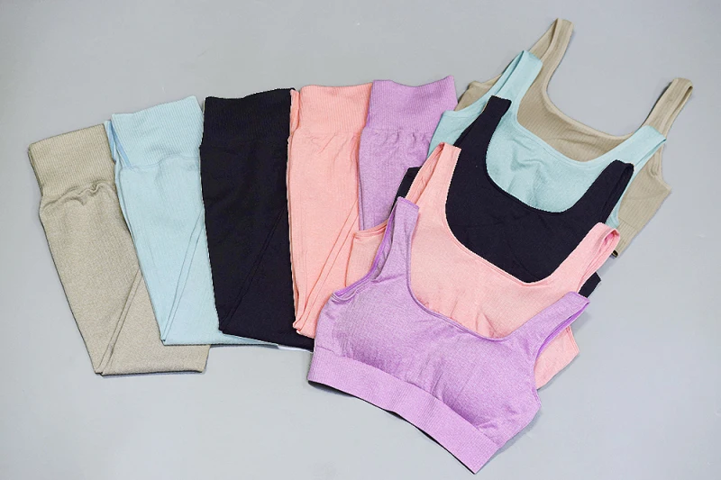 2019 Йога Бег Бесшовные Лоскутные женские брюки для фитнеса пуш ап бедер леггинсы