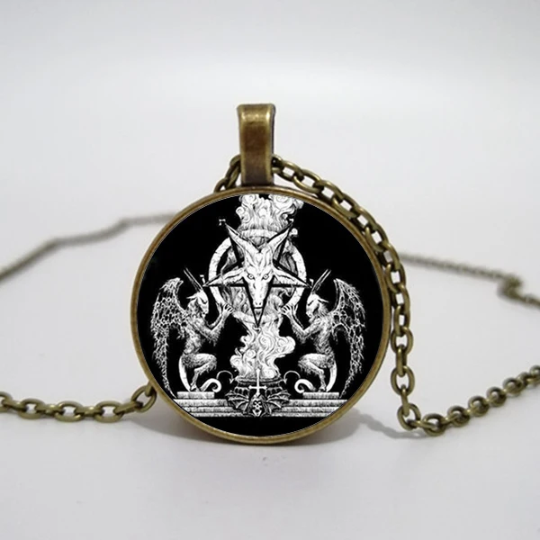 Baphomet Pentagrama Pendant Necklace Wholesale Personality Sweater Chain Accessories | Украшения и аксессуары