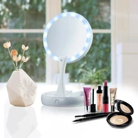 14 led light makeup mirror double sided portable tabletop lamp professional 10x vanity health beauty tool cosmetic mirror