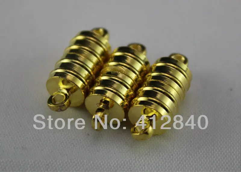 

HIGH QUALITY 50pcs Gold plated stripe Copper Magnetic Clasp 20*8mm