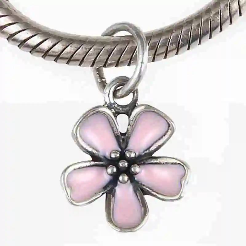 Choruslove Cherry Blossom Шарм Орхидея бисера 925 пробы Серебряный цветок бусины подходят
