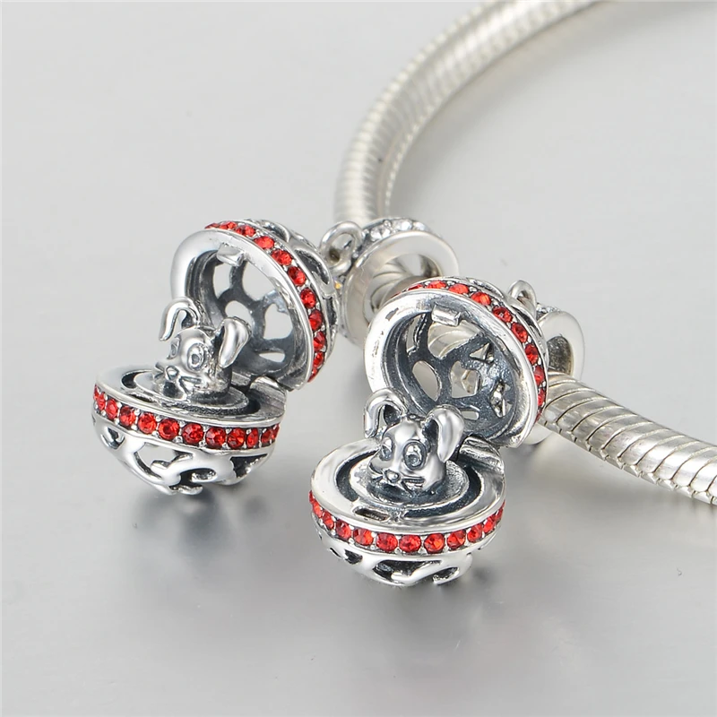 Великолепные браслеты из стерлингового серебра ювелирные изделия полое яйцо