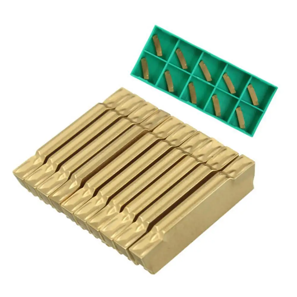 10Pcs MGMN200-G 2mm Carbide Insert for MGEHR/MGIVR Grooving Cut Off Turning Tool