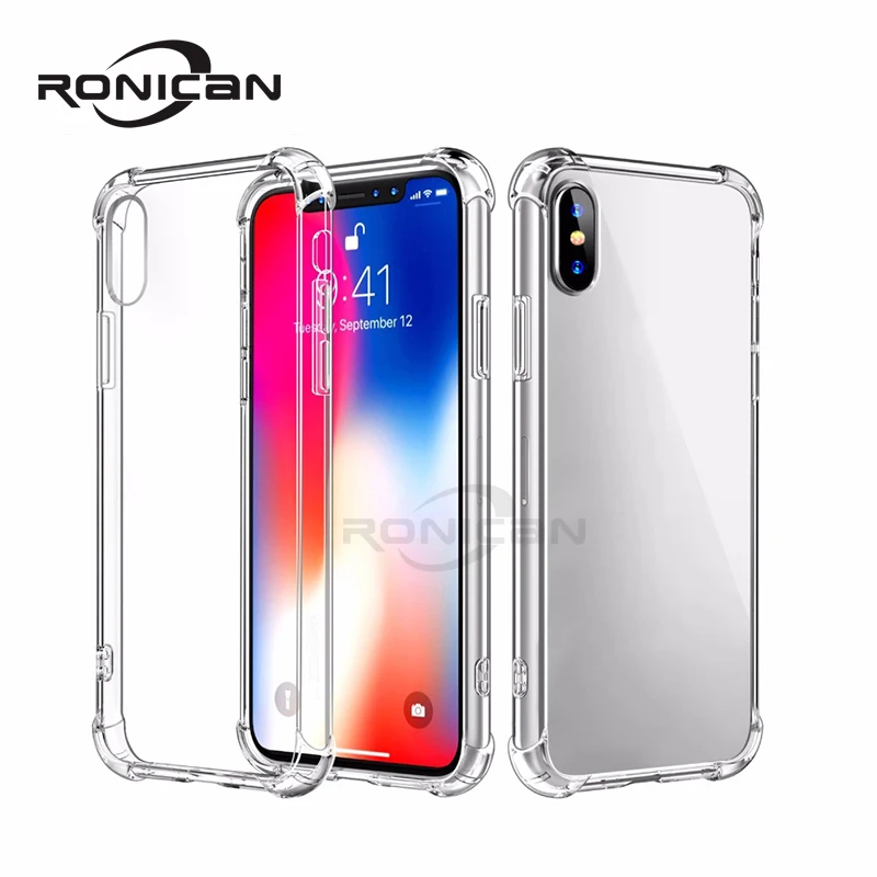 Чехол для Телефона iPhone 7 8 Plus 6 6s 5 5s прозрачные противоударные Чехлы Мягкая