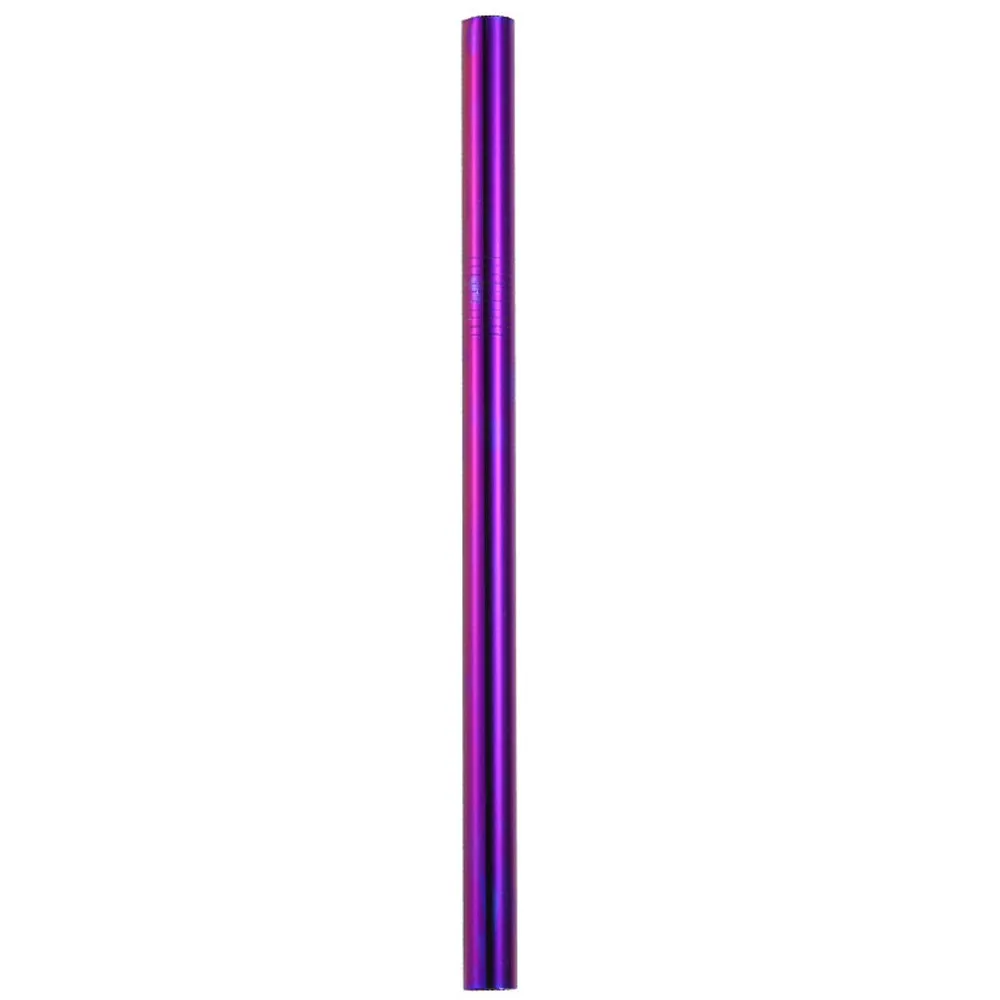 Purple Красочные металлические соломинки долго пузырь Чай чай Boba соломенная нержавеющая сталь для дома соломинкой многоразовые Экологически чистые соломинки - Цвет: Purple