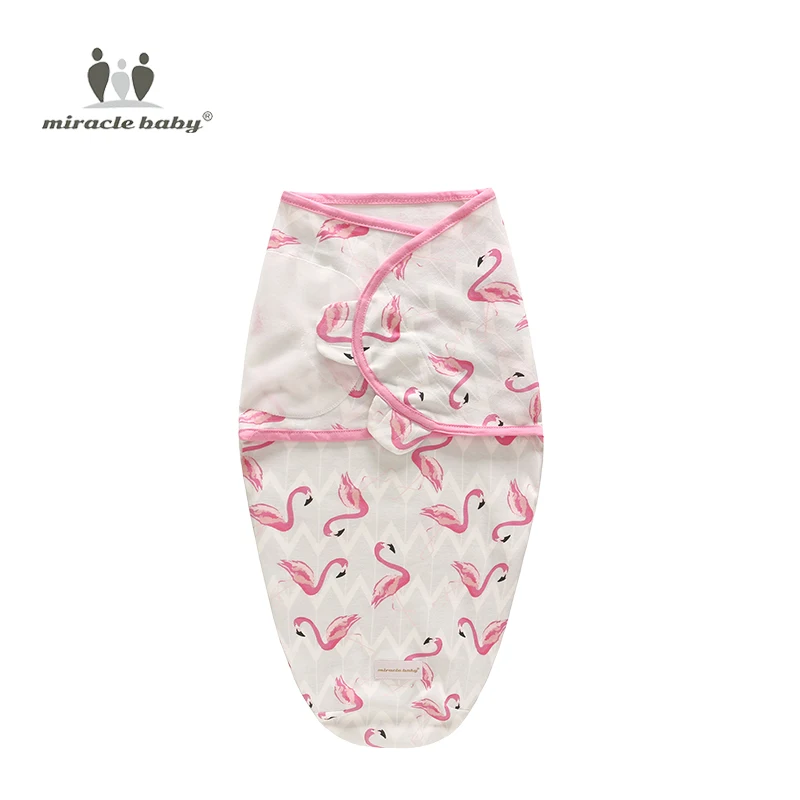 Wavy flamingo L Новинка, хлопок, пеленки для младенцев, спальные мешки для новорожденных, одеяла для новорожденных, Товары для малышей, одеяла и пеленки S, L - Цвет: Wavy flamingo L