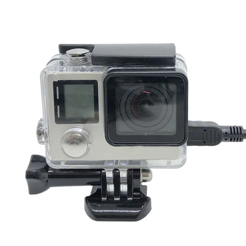 

Side Open Skeleton Protective Housing Case Connectable Data Cable Protective Case Shell Box for Gopro Hero 4/3+ Camera Accessory