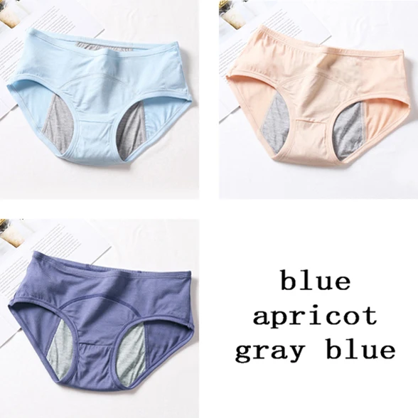 Blue Apricot G-blue DULASI физиологические трусики герметичность менструальный период брюки сексуальное женское нижнее белье хлопок средней посадки теплые женские дышащие трусы - Цвет: Blue Apricot G-blue