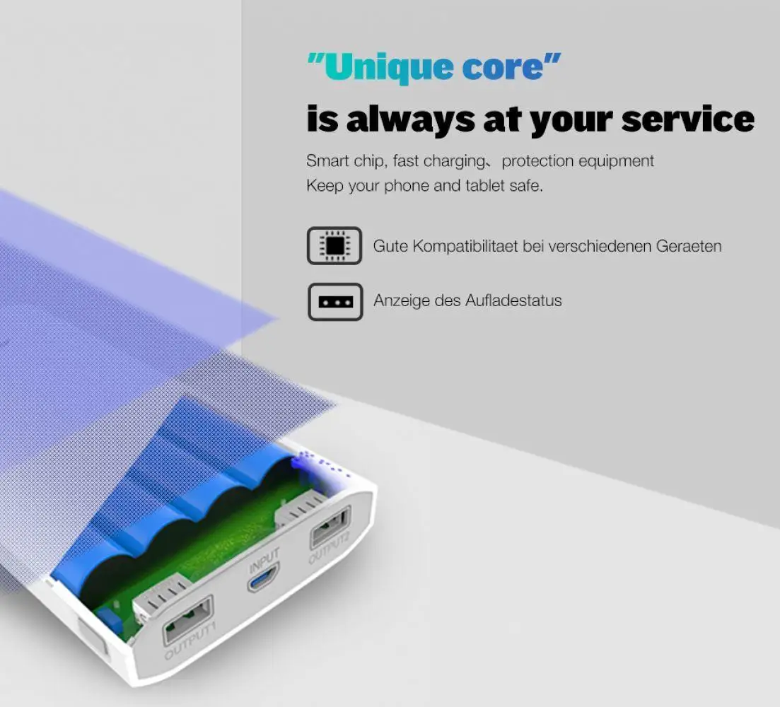 ARUN 20000 mAh внешний аккумулятор 2 USB многофункциональное портативное зарядное