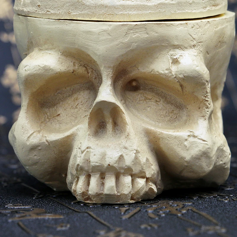 Голова черепа 7 отверстий жесткая смола тату чернила чашки/колпачки-держатели