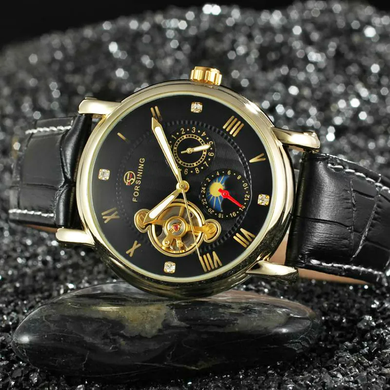 Часы наручные FORSINING Мужские автоматические брендовые Роскошные повседневные