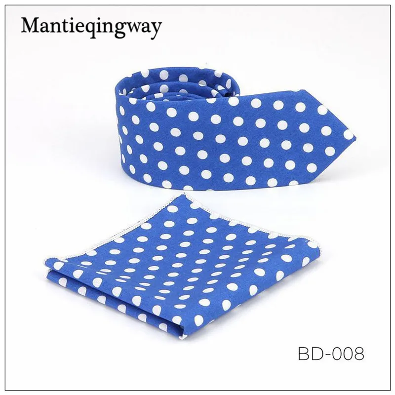 Mantieqingway Модный хлопковый Карманный платок в горошек с квадратным галстуком Hanky 6