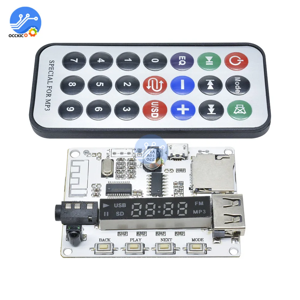 Плата декодера MP3 с Bluetooth модуль декодирования FM радио USB/TF Micro SD ЖК экран ИК