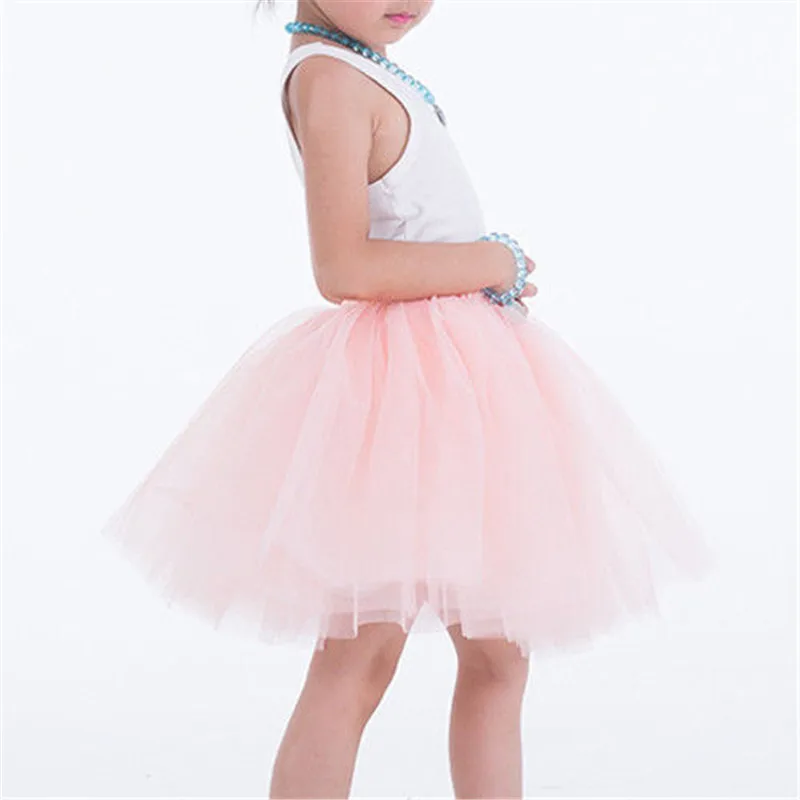 Kids Girl D Элегантная одежда для всей семьи; 7 слоев тюлевой юбки-пачки для женщин и детей; вечерние балетные юбки-пачки принцессы для мамы и дочки - Цвет: Kids Girl D