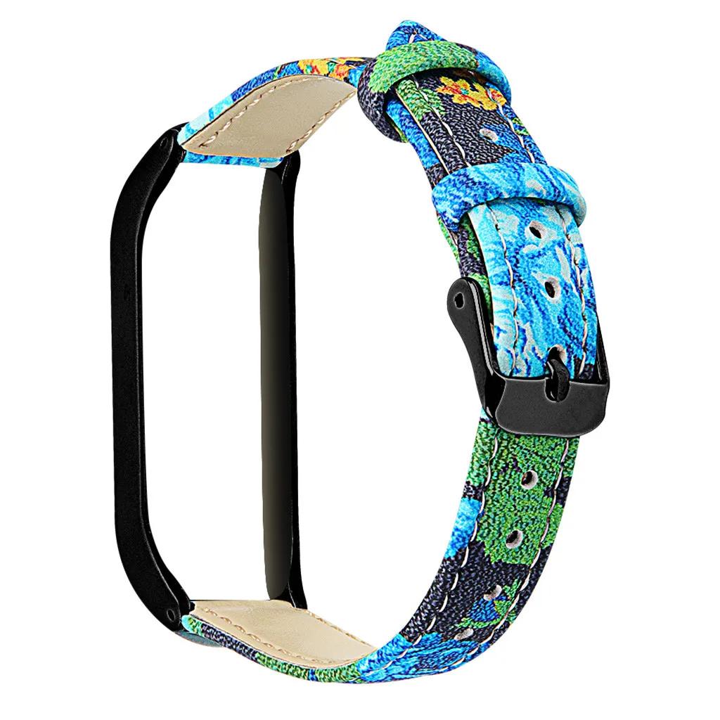 Для Xiaomi Mi Band 4 аксессуары для браслетов Сменные Оригинальные спортивные кожаные браслеты ремешок+ металлический чехол#20