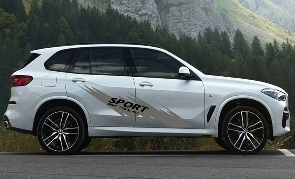 2 шт 210 см х 77 см автомобильные наклейки боковая юбка длинная полоса Авто DIY смешные наклейки для стайлинга автомобиля наклейки из виниловой пленки тюнинг автомобильные аксессуары