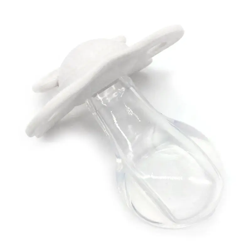 White Adult Pacifier Wide-bore Butterfly Shaped Silicone Nipple for Adults Supplies - Цвет: White