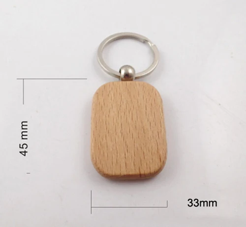 1 The rounded Rectan 100 шт./лот натуральный деревянный брелок бесплатно для DIY 1 сторона логотип бук деревянный брелок квадратная круглая форма сердца брелок из дерева - Цвет: 1 The rounded Rectan