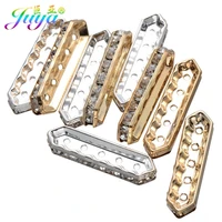 juya 50pcslot wholesale metal spacers supplies diy 2 3 5 holes spacer bars accessories for beadwork jewelry making