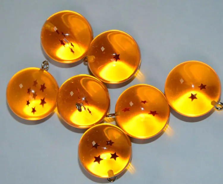 Новый Goku Dragon Ball Супер брелок 3D 1-7 звезд Косплей кристалл шарик Коллекция