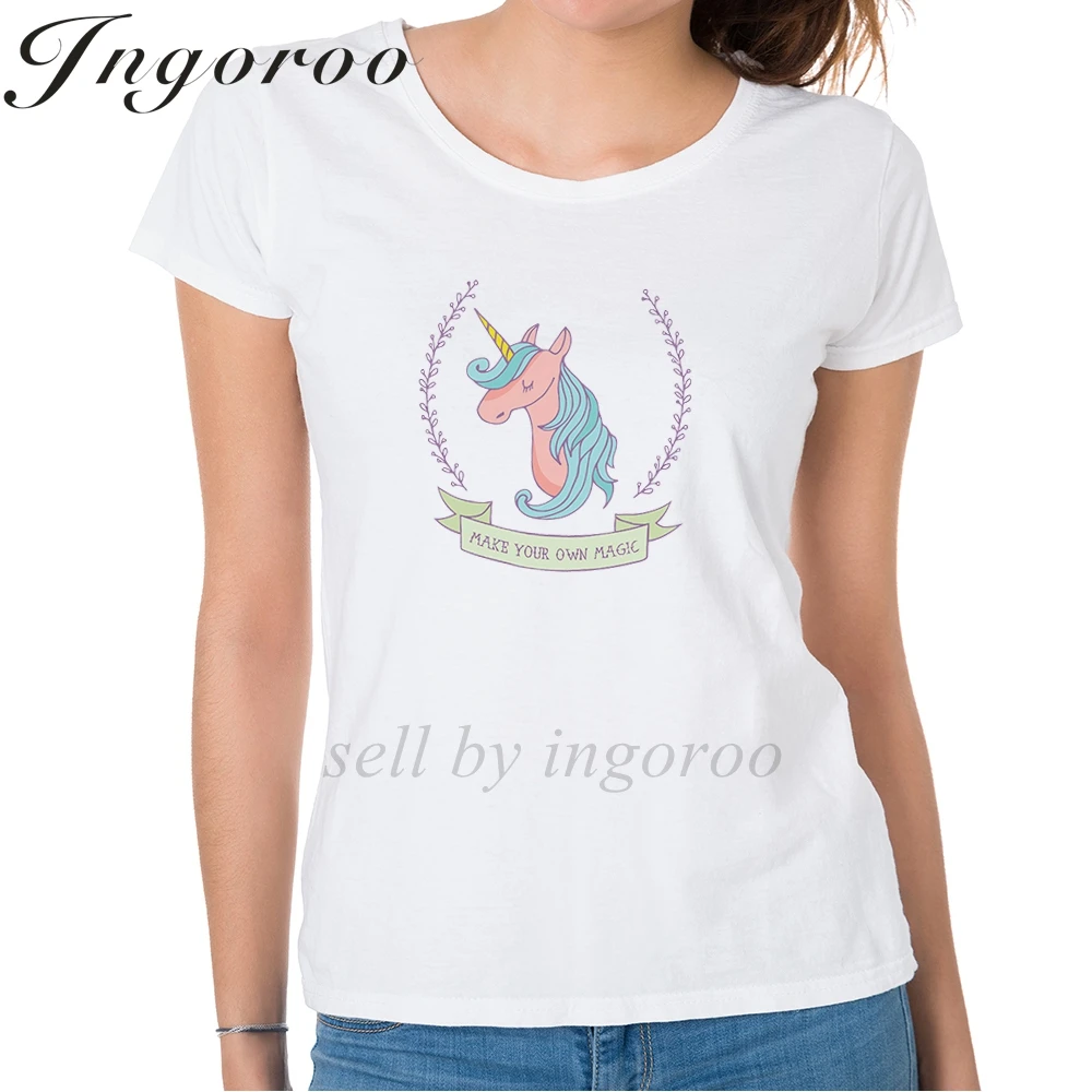 Babaseal/Летняя Милая футболка с радугой волшебным единорогом и постер сексуальные