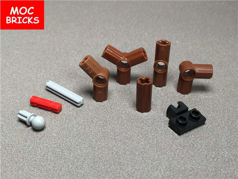 10 шт./лот MOC кирпичи Сделай Сам техника ось штифт разъем угловой модифицированный