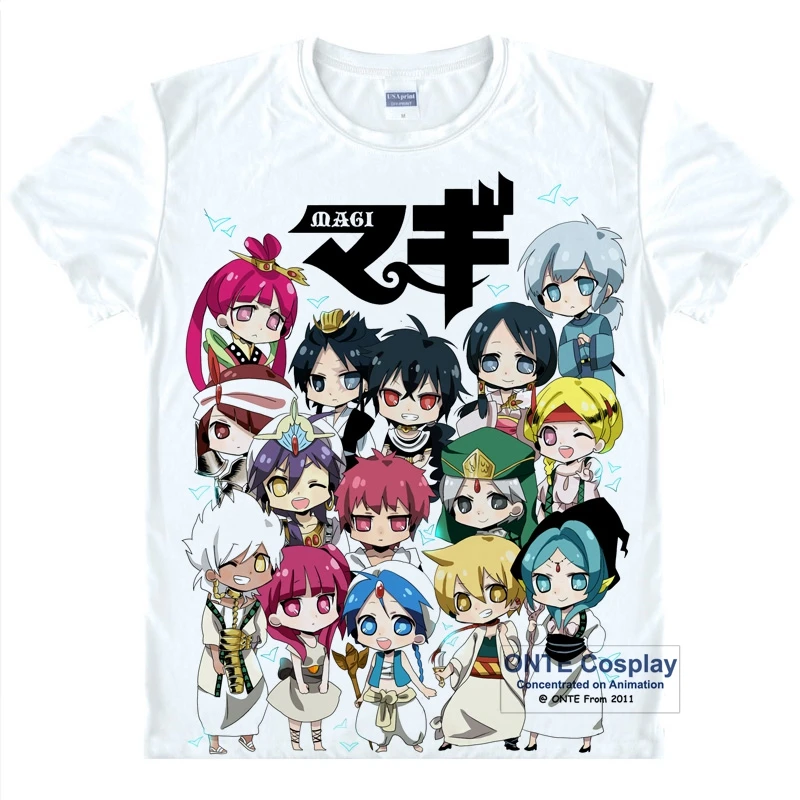 Аниме-маги Косплей костюмы джудал и Аладдин Принт футболки Мужская забавная