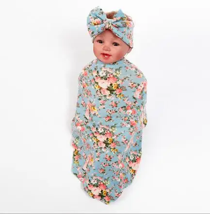 1 Set Bow Knot Headband &amp Swaddle Blanket Burp Cloth Sets Girls bowknot Hair Bands Photograph Props | Аксессуары для одежды