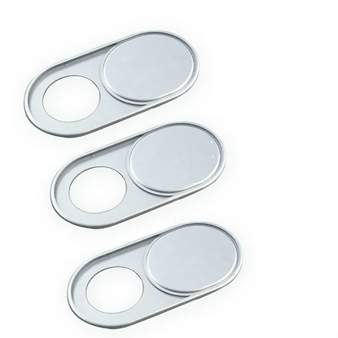 Silver 3pcs Металлический Чехол для мобильного телефона, ноутбука, объектива камеры, веб-камера, слайдер, наклейка для веб-камеры, затвор для MacBook Pro iMac, ПК, iPad, планшета - Цвет: Silver 3pcs