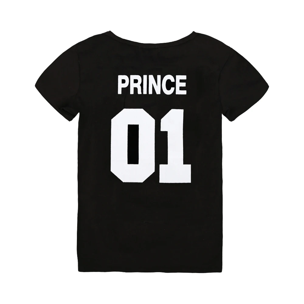 Princess Black Kids HE Hello Enjoy/Семейные комплекты футболка для папы и сына черные комбинезоны с надписями для маленьких мальчиков, топы для папы, футболки для детей - Цвет: Princess Black Kids