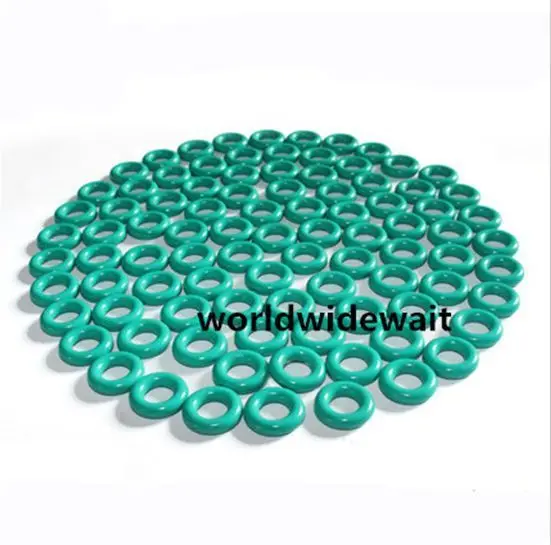 50 шт. зеленый цвет фтор резиновое уплотнительное кольцо прокладки 4/5/6/7/8/9/10 мм OD x 1