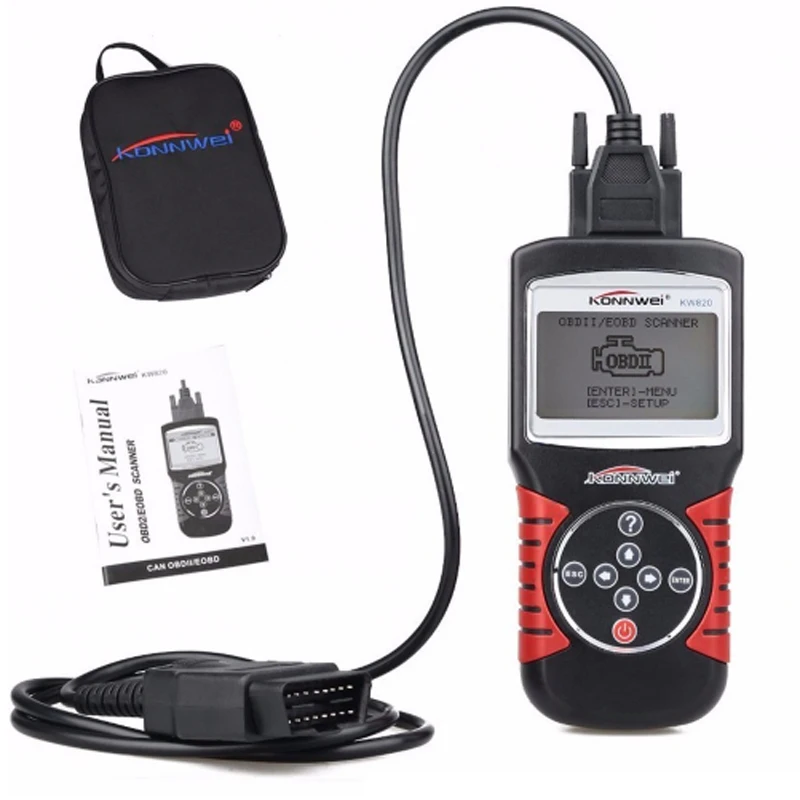 Автомобильный сканер KONNWEI KW820 EOBD OBD2 OBDII диагностический инструмент считыватель
