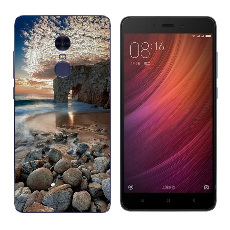 Чехол для Xiaomi Redmi Note 4 мягкий чехол из ТПУ 5 дюймов силиконовый с золотым принтом |