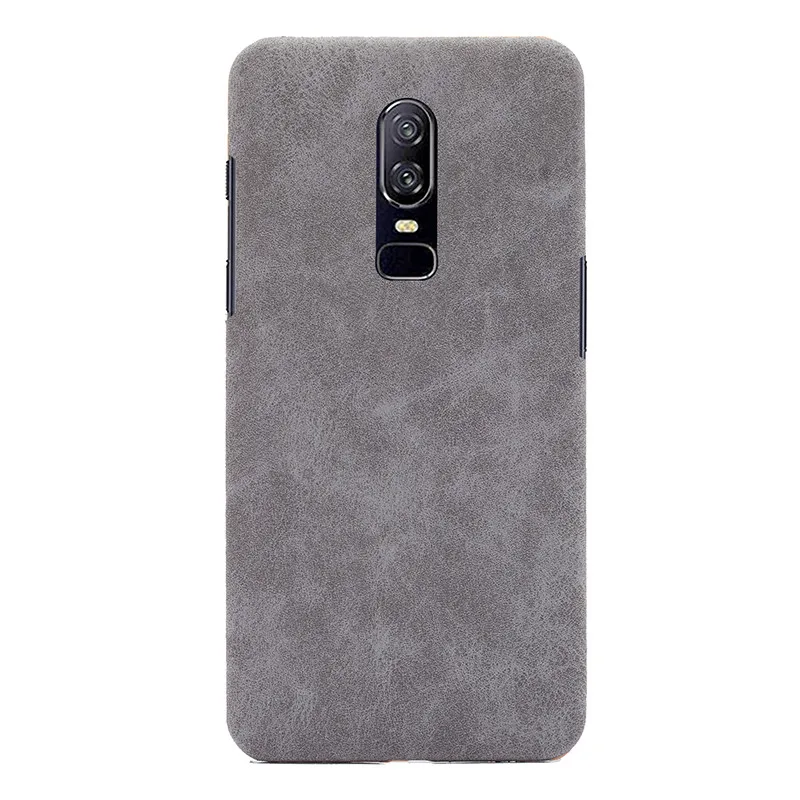 For Oneplus 6 Case PU Leather Hard Plastic Back Cover Phone Oneplus6 One plus Six 2018 funda |