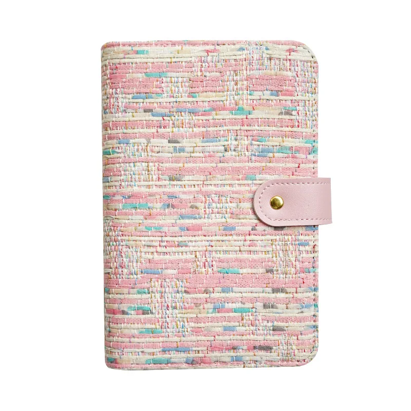 Розовый Тканевый перезаправляемый блокнот обложка Bullet Journal для выровненных/сетчатых/пустых/для заправки A5 A6 Note Book - Цвет: Розовый