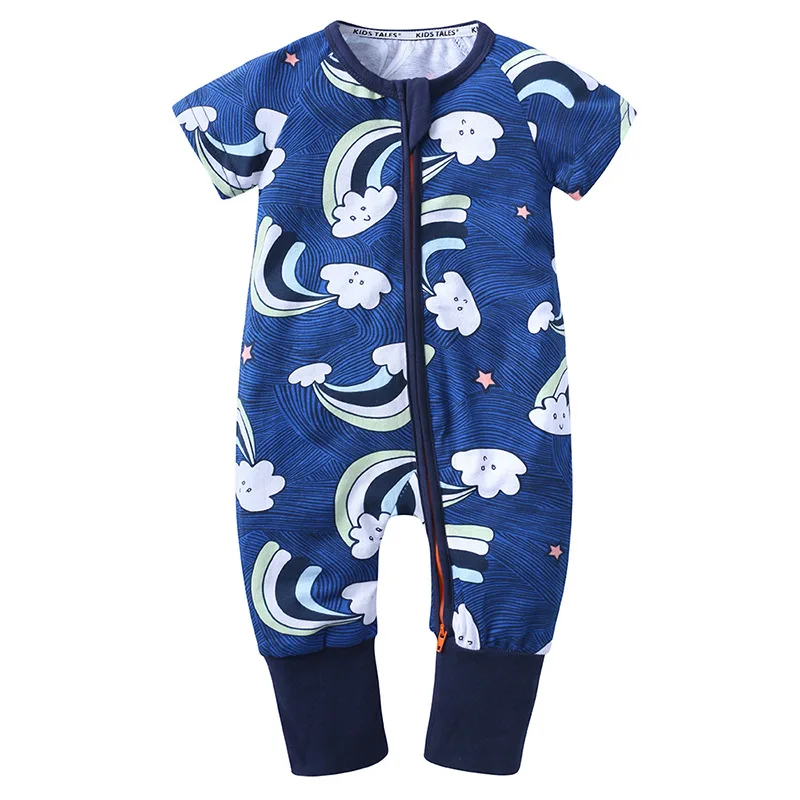 

Baby Short-sleeved Jumpsuit Summer Cotton Rompers Infant Baby Boys Gilrs Cotton Jumpsuit Newborn Child Cloud One-piece Dress Out