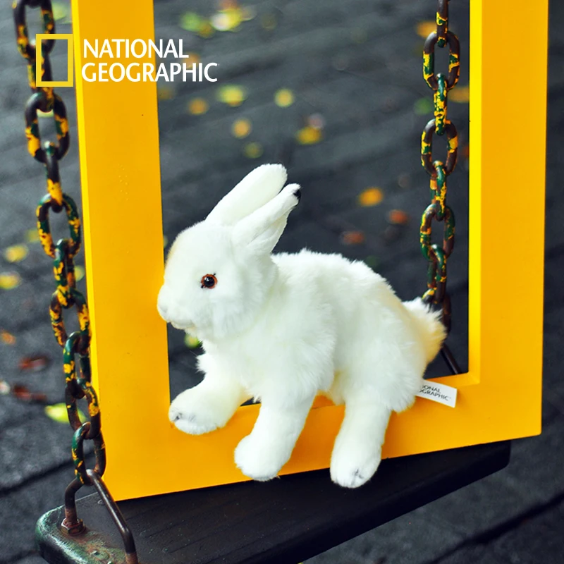 Милая 23 см оригинальная Реалистичная плюшевая игрушка arctic hare Lepus arcticus rabbit|plush