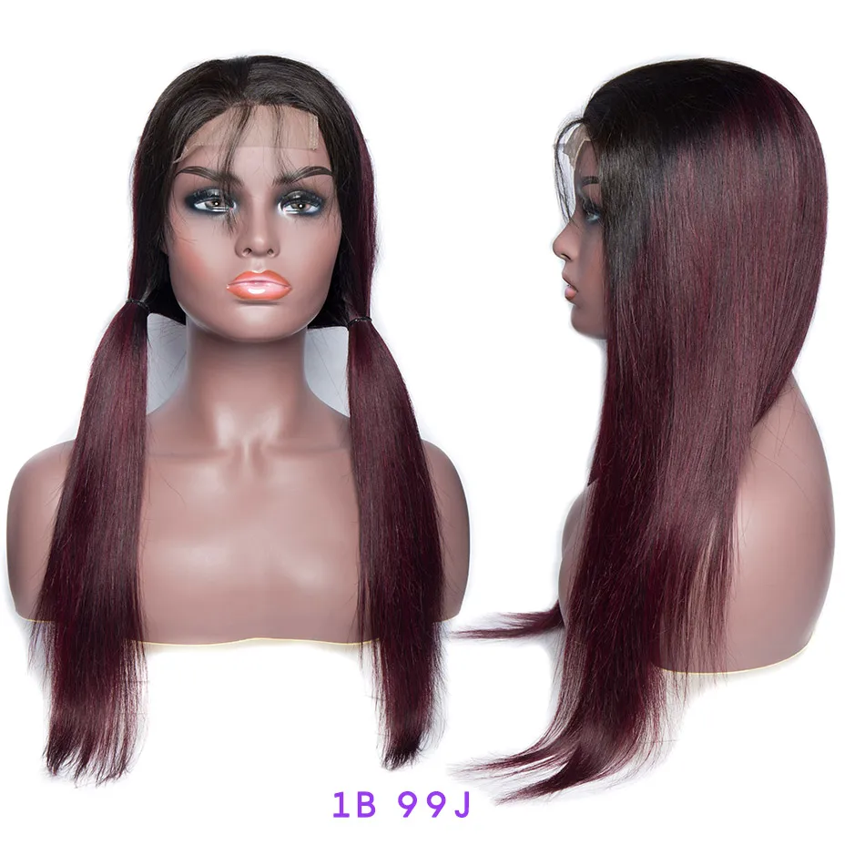 ALIBELE 18 "прямое Омбре парик из человеческих волос для чернокожих Для женщин 613 - Фото №1