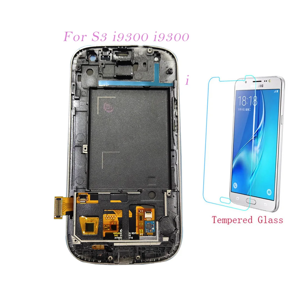 ЖК экран для Samsung Galaxy S3 i9300 i9300i i9301 i9308i с сенсорным экраном и дигитайзером дисплей