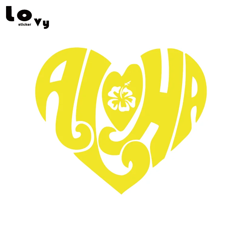 Виниловая наклейка для автомобиля Aloha гавайская с сердечком украшения грузовика