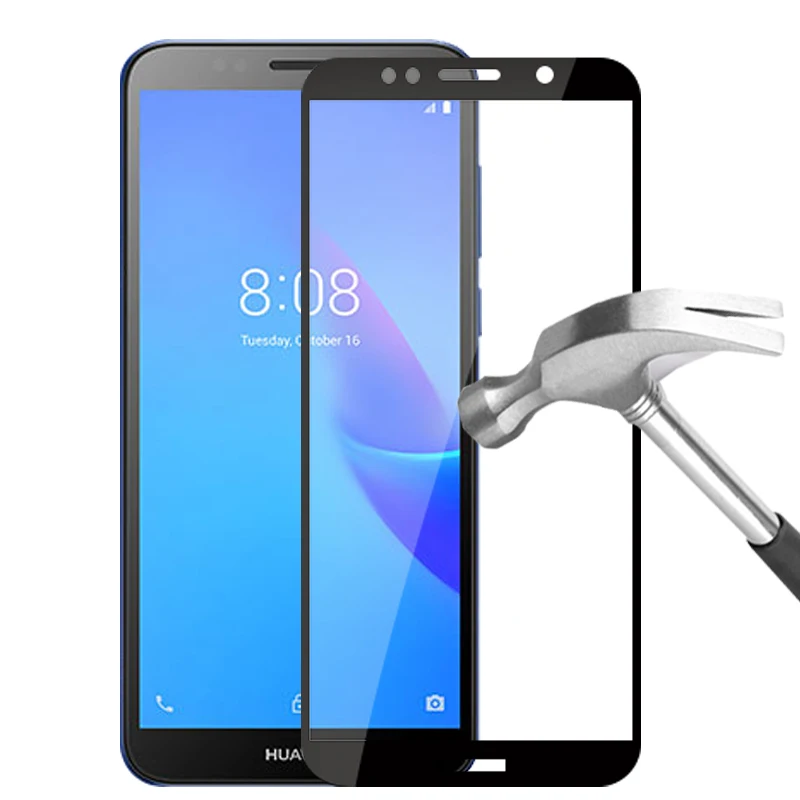 Закаленное стекло с полным покрытием для huawei y5 lite 2018 защитное на y 5 light y5lite