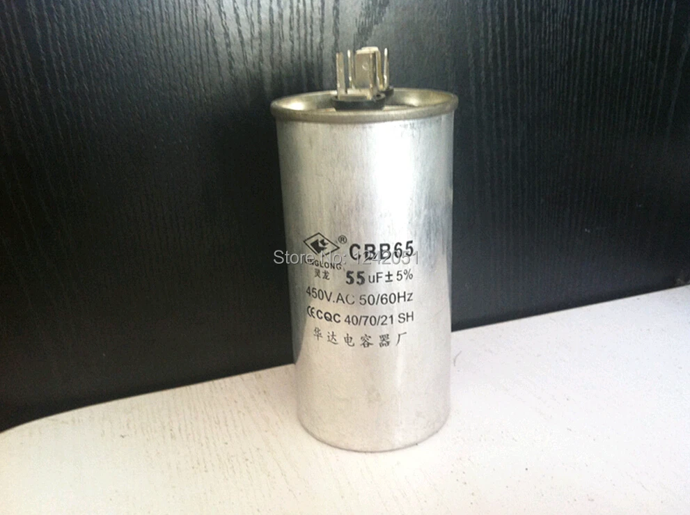 

AC Motor Capacitor Air Conditioner Compressor Start Capacitor CBB65 450VAC 55uF