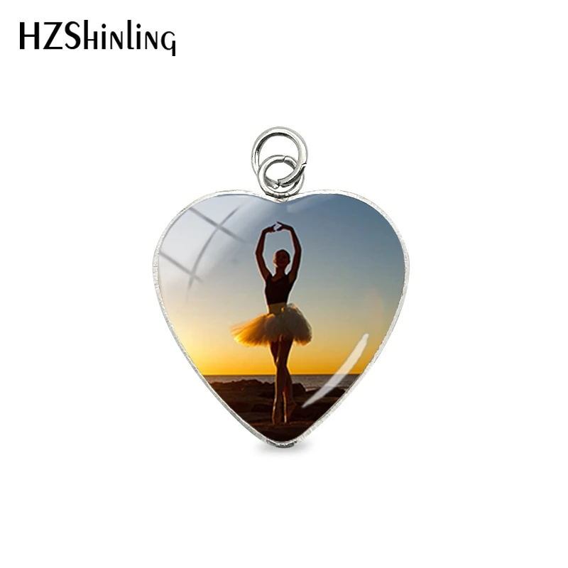 Новое поступление 2019 подвески в форме сердца балерины милая красивая девушка