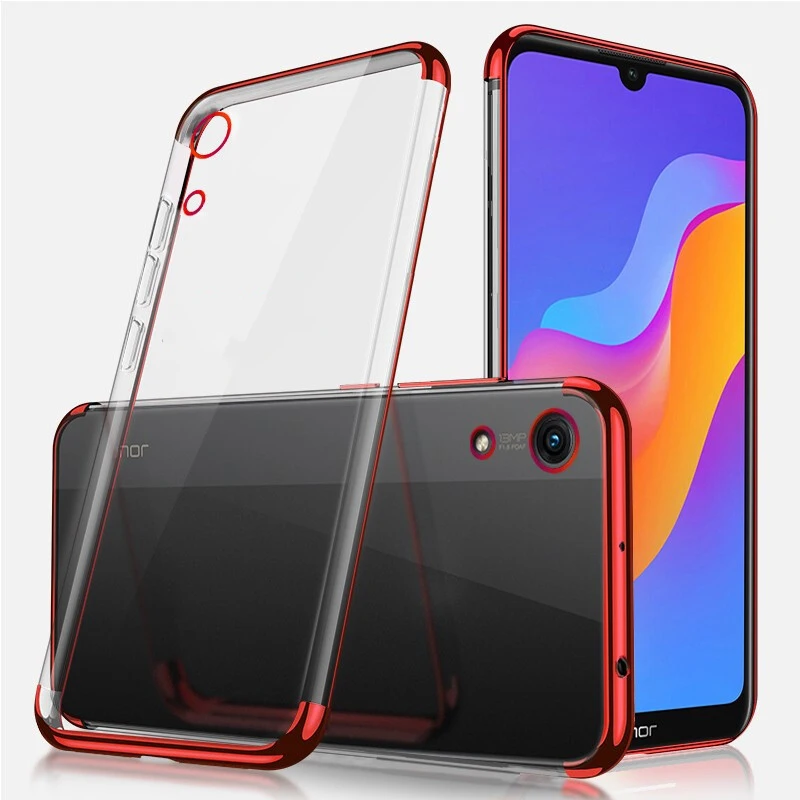 EXUNTON для huawei Honor 8A Мягкий противоударный ультра тонкий бампер чехол для Honor 8A Простой Прозрачный задний Чехол из термополиуретана и силикона